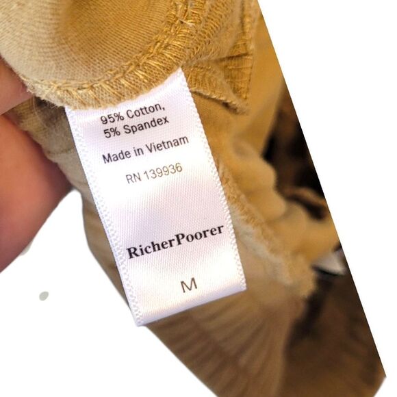 Richer Poorer Men's Mustard Yellow Jersey Knit Shorts Size M - Picture 6 of 6